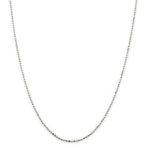 1.5mm Sterling Silver, Hollow Beaded Chain Necklace, 18 Inch